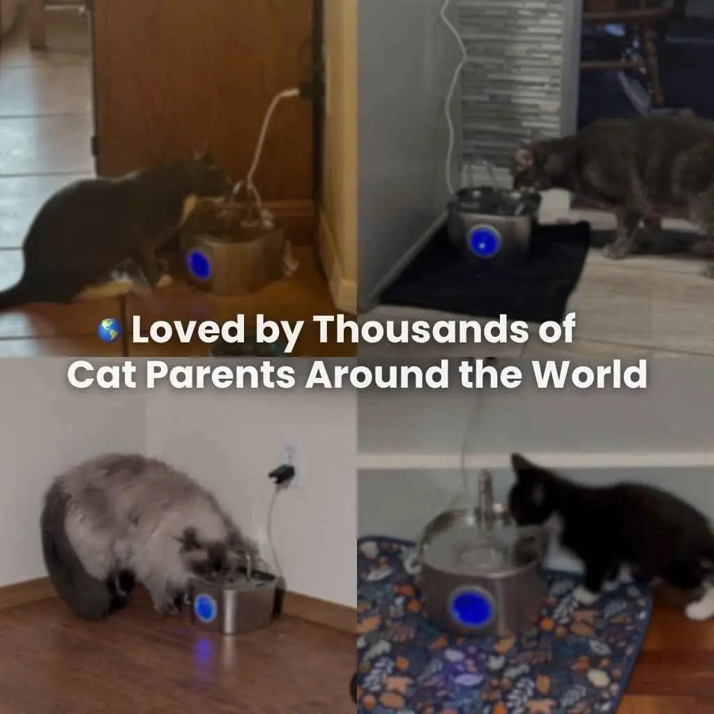 SIPPURE™ Stainless Steel Cat Water Fountain SIPPURE