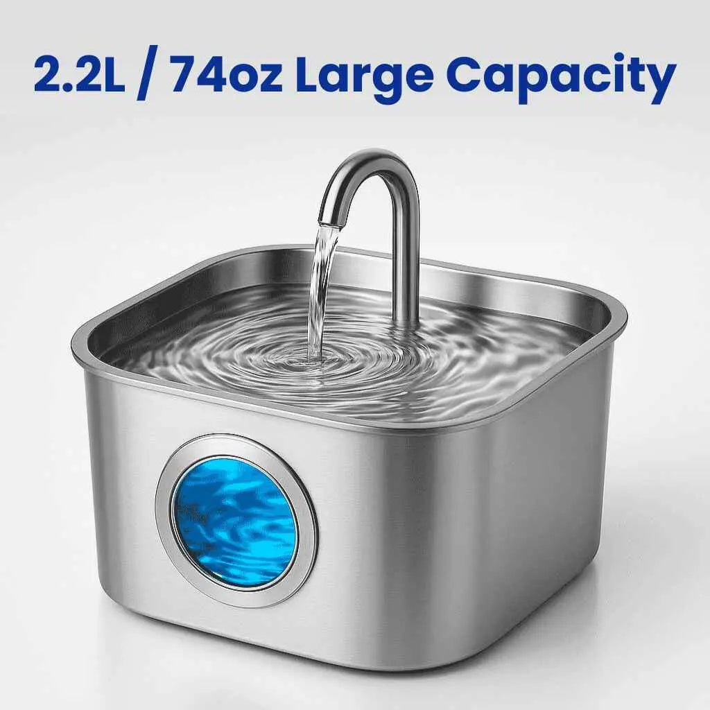 SIPPURE™ Stainless Steel Cat Water Fountain SIPPURE
